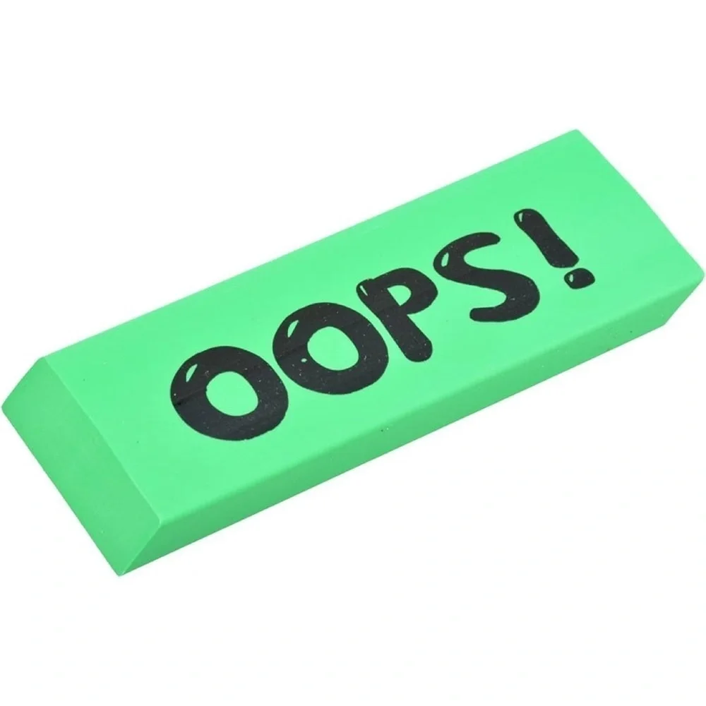OOPS! Green Jumbo Eraser for The Big Mistakes